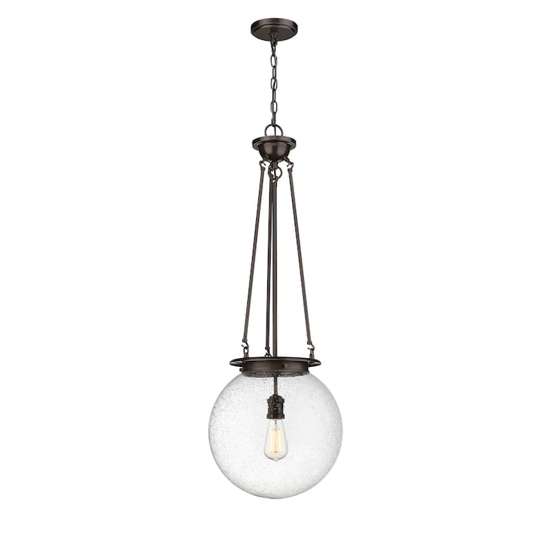 Innovations Lighting Beacon - 1 Light 14" Pendant - Seedy/Oiled Brass
