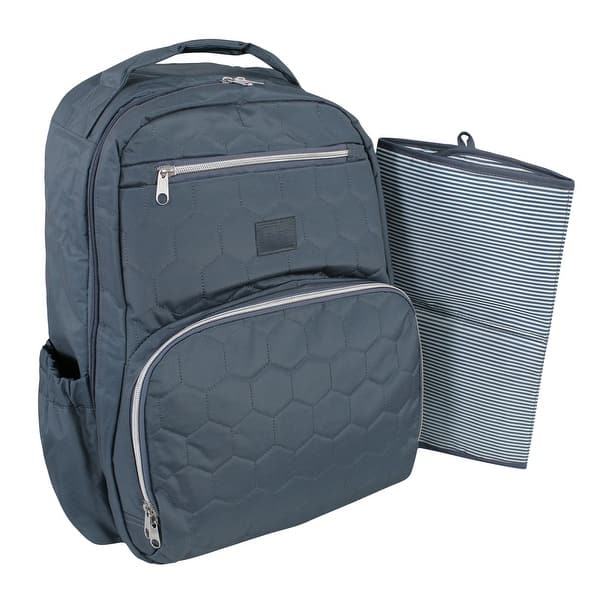 slide 1 of 1, Hudson Baby Premium Diaper Bag Backpack and Changing Pad, Blue, One Size - Blue - One Size One Size - Blue