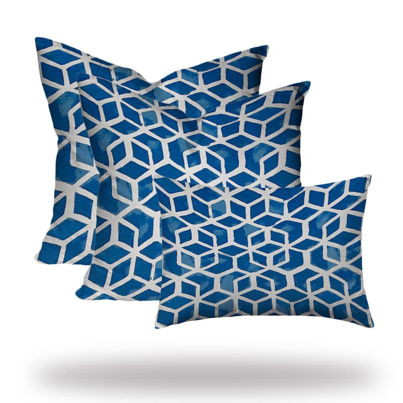 CUBE Collection Indoor/Outdoor Lumbar Pillow Set, Sewn Closed - 20 x 20 - 20 x 20