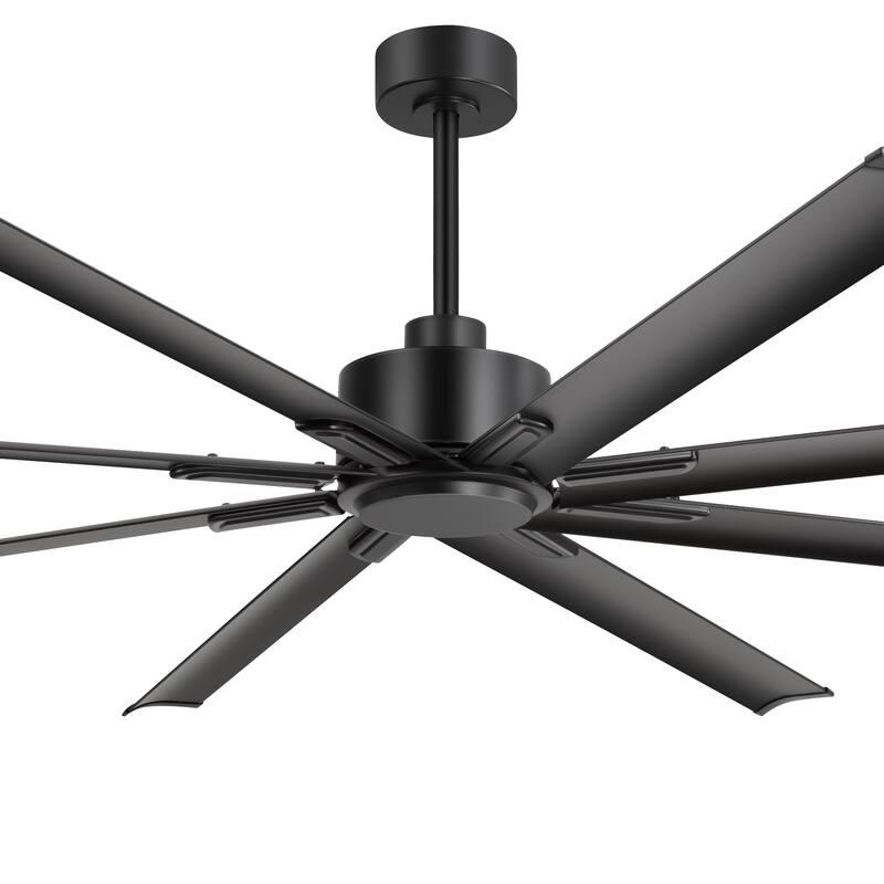 Large 72"/84"/96"/120" Black Ceiling Fan with Remote without Light-6/8 Aluminum Blades