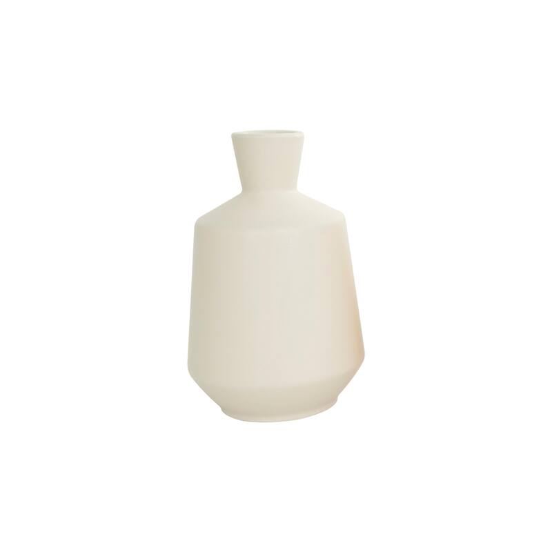 Ceramic Minimalistic Vase - Cream - Roche River Decor - 5"W x 5"L x 8"H
