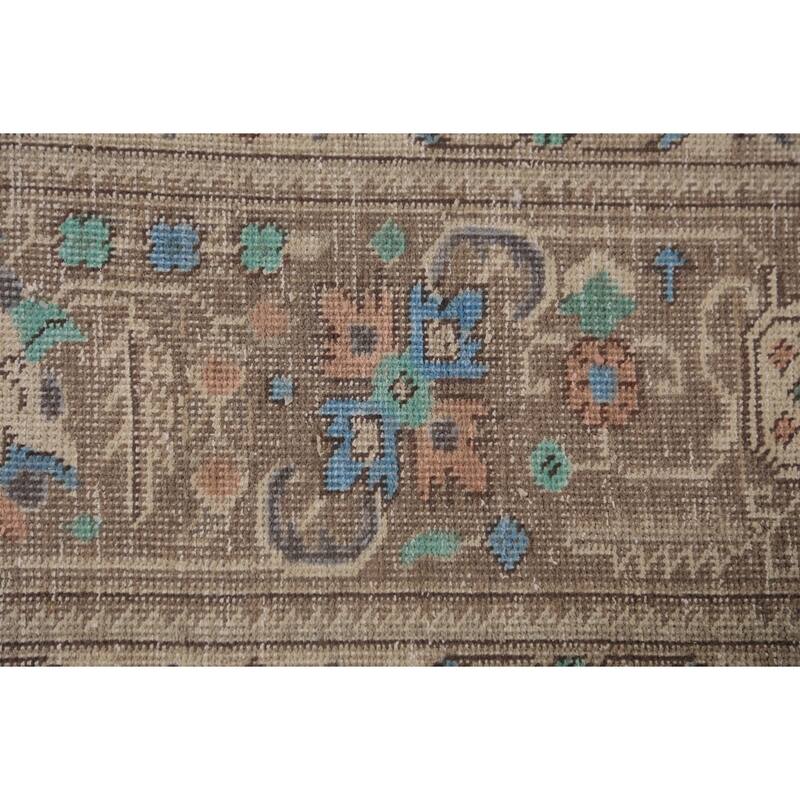 Geometric Tabriz Persian Area Rug Handmade Traditional Wool Carpet - 7'10"x 11'1"