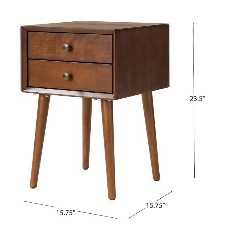 Small Side Table End Table with Storage Drawers, Simple Storage Cabinet Nightstand Coffee Table Corner Table