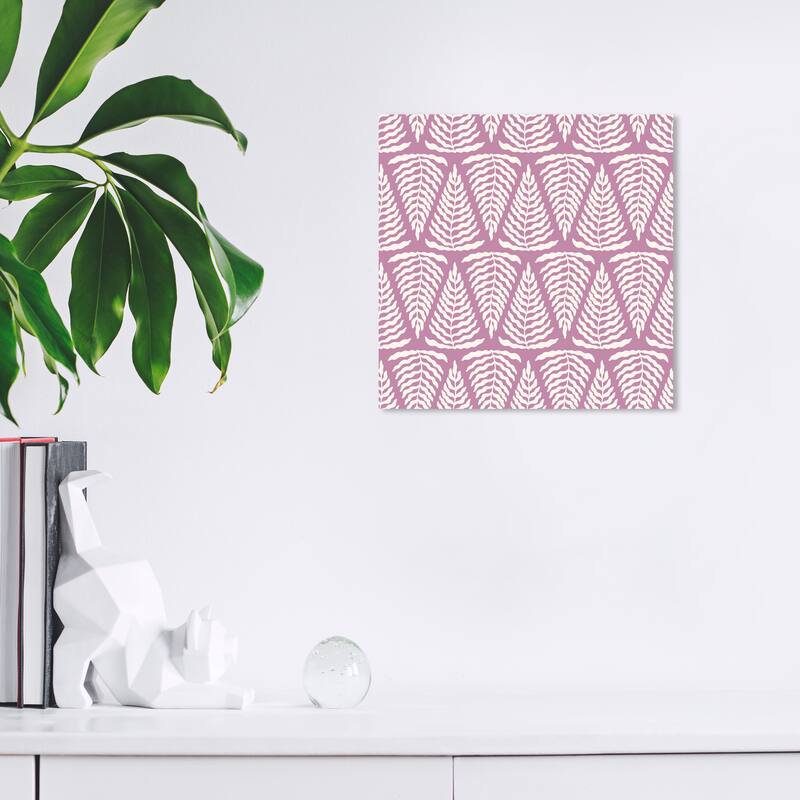 Wynwood Studio Canvas Abstract Fern Fairway Purple and Light Purple Modern & Contemporary Wall Art Canvas Print - 12 x 12