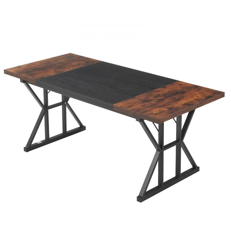 Modern Computer Desk with Sturdy Particleboard Top and Steel Frame for Home Office Workstation