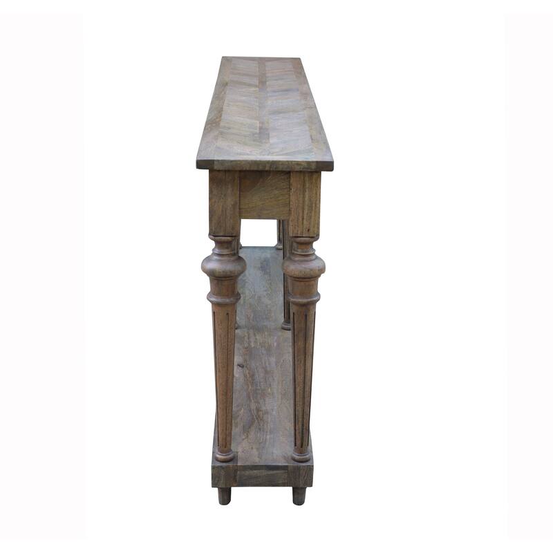 Arin 72-inch Traditional Turned Leg Console Table, Mango Hardwood