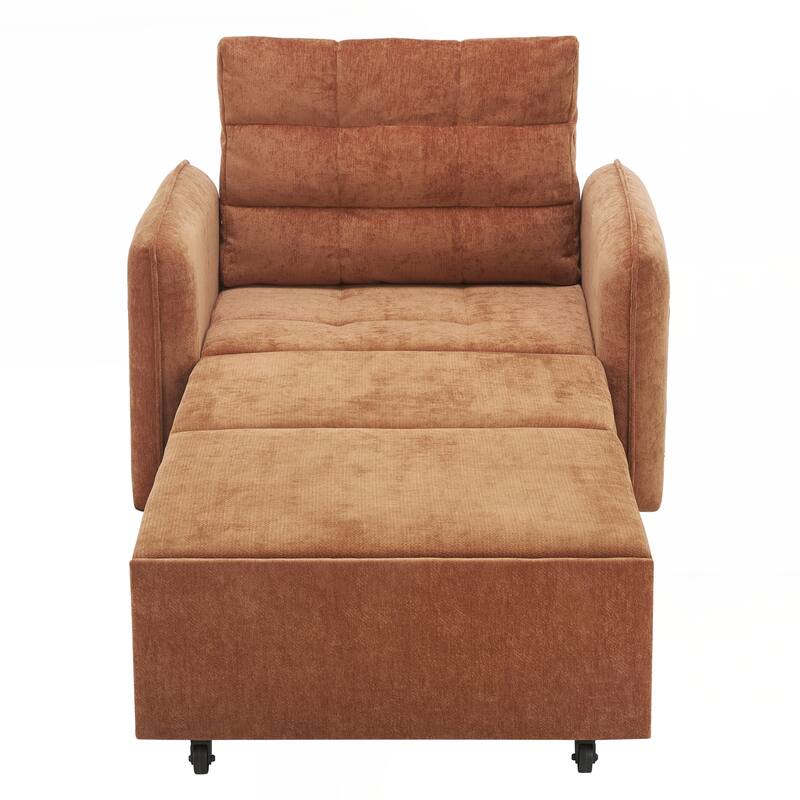 80" Extra Long Pull Out Sleeping Lounge with USB Charging, Storage Pockets and Box