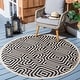 preview thumbnail 43 of 66, SAFAVIEH Courtyard Billye Indoor/ Outdoor Waterproof Patio Backyard Rug 5'3" x 5'3" Round - Sand/Black
