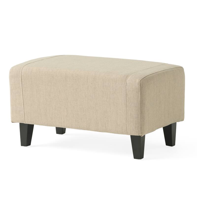Modern 29.6" Upholstered Button Tufted Arm Chair with Ottoman Set for Living Room