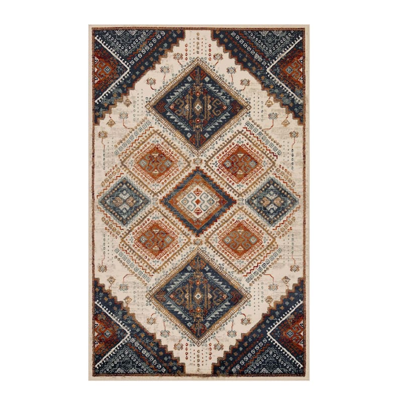 Superior Bohemian Geometric Diamonds Indoor Area Rug
