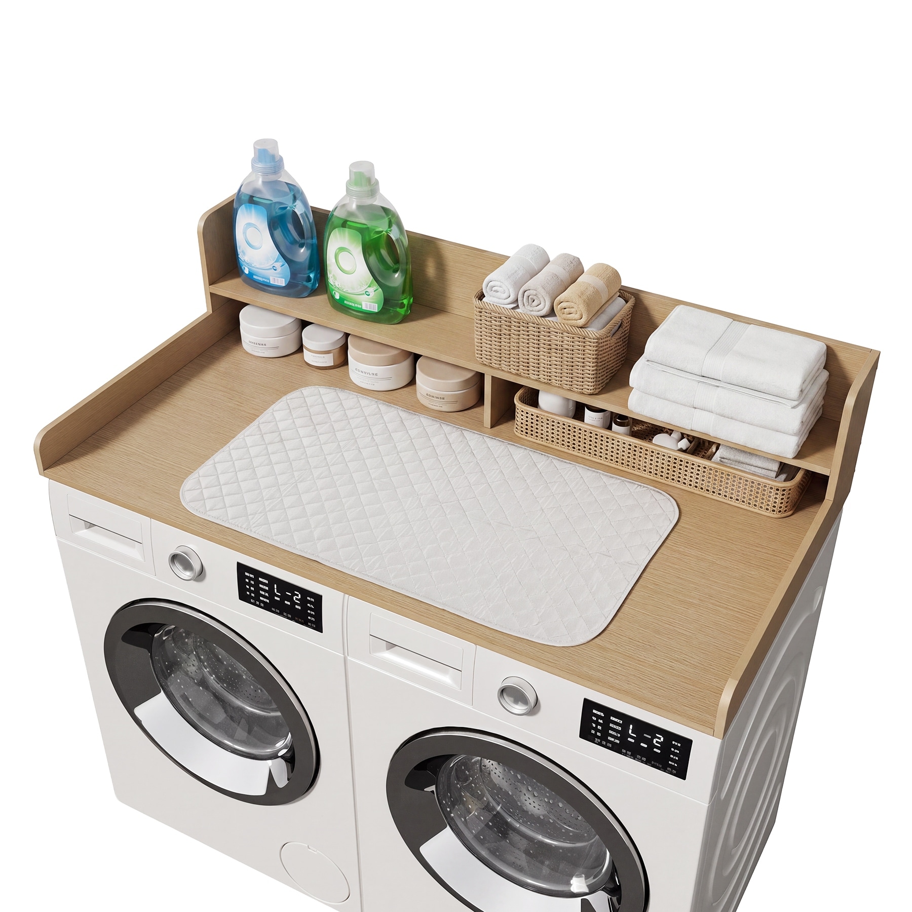 54" Washer Dyer Countertop with Ironing Mat, Laundry Topper