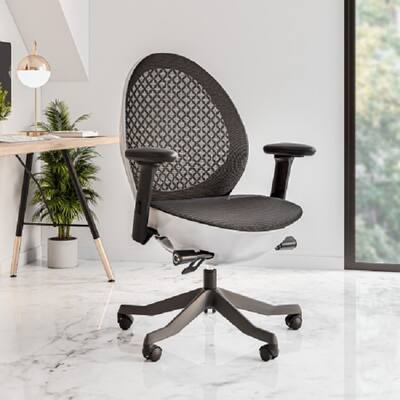 Techni Mobili Deco LUX Executive Office Chair, Whiite