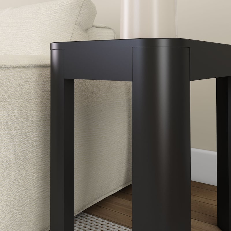 Plank and Beam Contour Rectangular Side Table - 25"