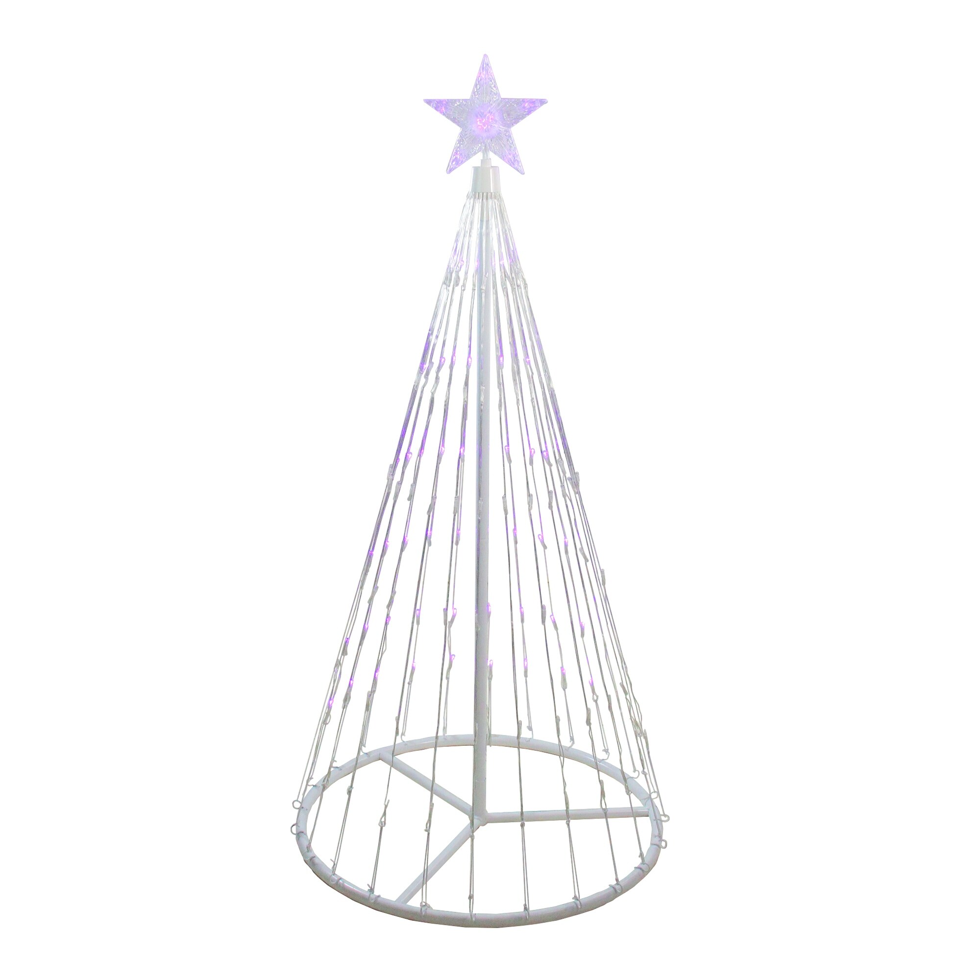 4' Purple LED Lighted Show Cone Christmas Tree Outdoor Decor