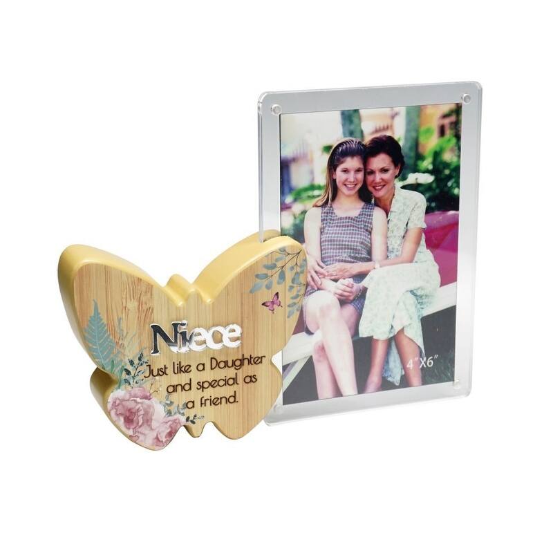 Butterfly With Text And Clear Photo Frame- Niece Photo Frame