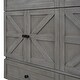 preview thumbnail 5 of 18, Queen Murphy Platform Bed Storage Cabinet with Storage Drawer and Charging Station, Wooden Foldable Murphy Chest Bed, Gray