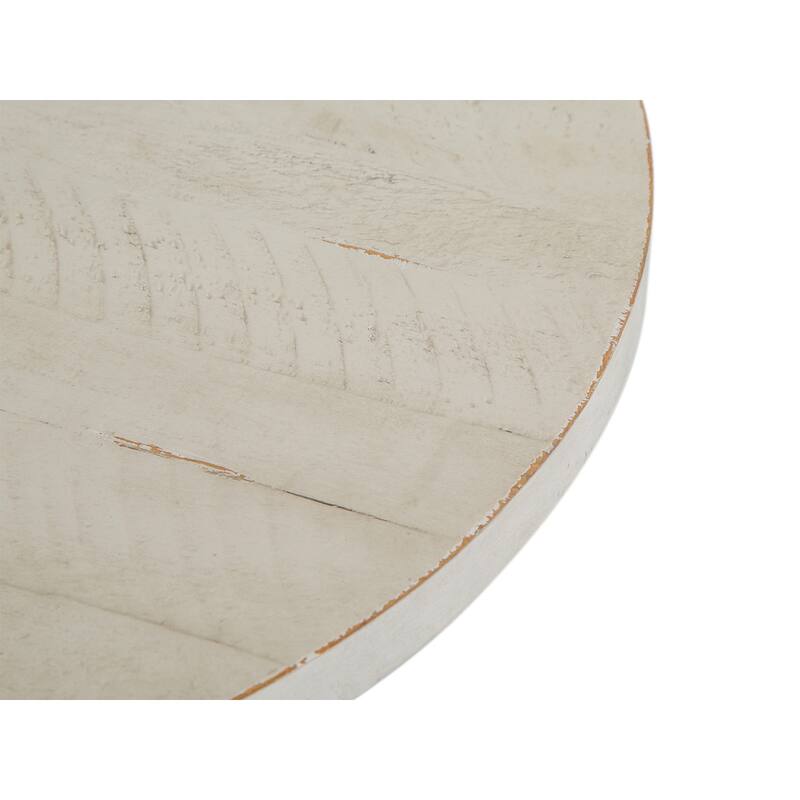 Magnussen Home Bronwyn Alabaster Round Accent Table - 22''W x 22''D x 26''H
