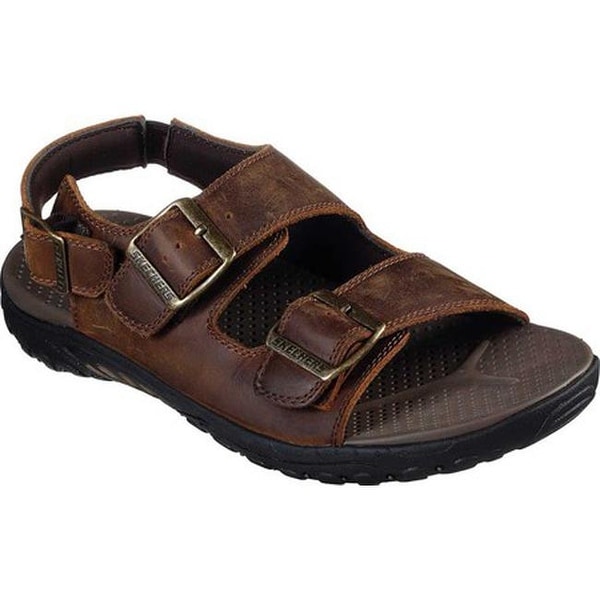 skechers mens leather sandals