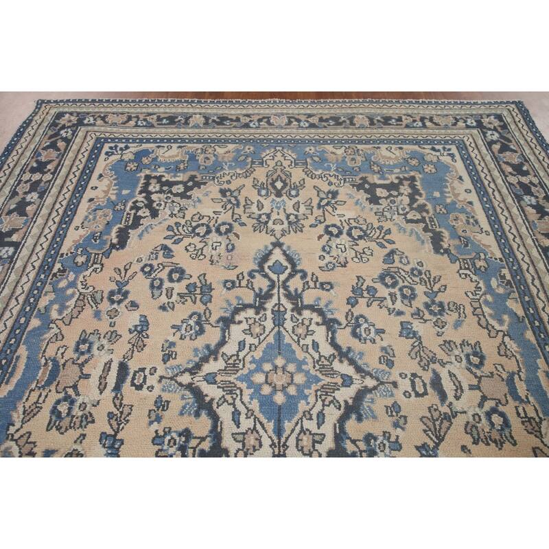 Hamedan Persian Vintage Area Rug Living Room Hand-knotted Wool Carpet - 6'11" x 9'7"