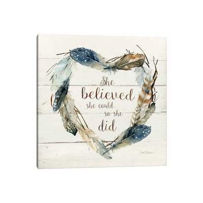 iCanvas "She Believed She Could" by Carol Robinson Canvas Print