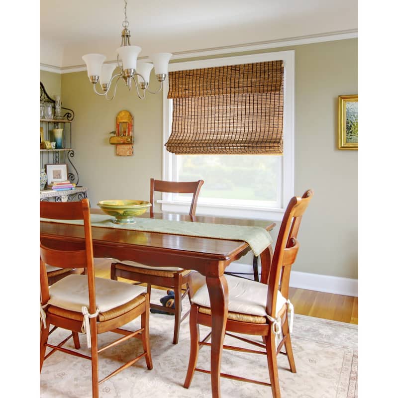 Chicology Light Filtering Cordless Natural Woven Bamboo Window Shade