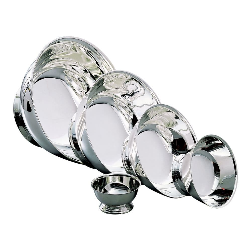 6” Diameter Silver Tone Bowl Antique Style Replica Historical American Design Accent - 6" Dia