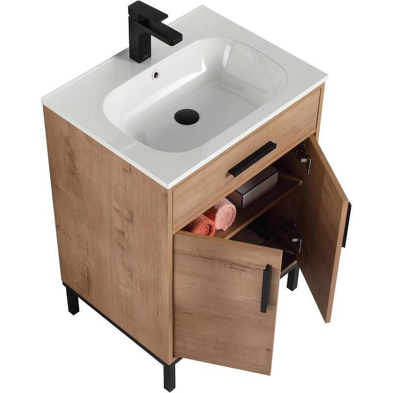 Blossom 24-Inch Freestanding Bathroom Vanity with SMC Sink
