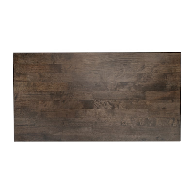 Farmhouse Style Trestle Base Solid Wood Coffee Table