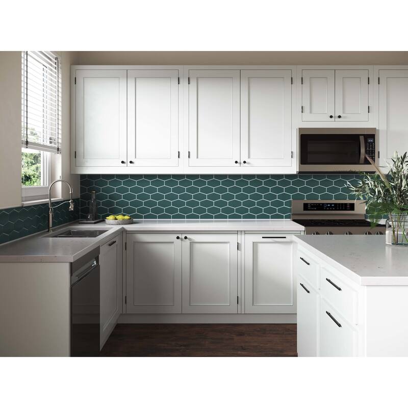 Cruz Bay Studio MKT2872 Long Hex - 11" x 11" Geometric Floor and Wall