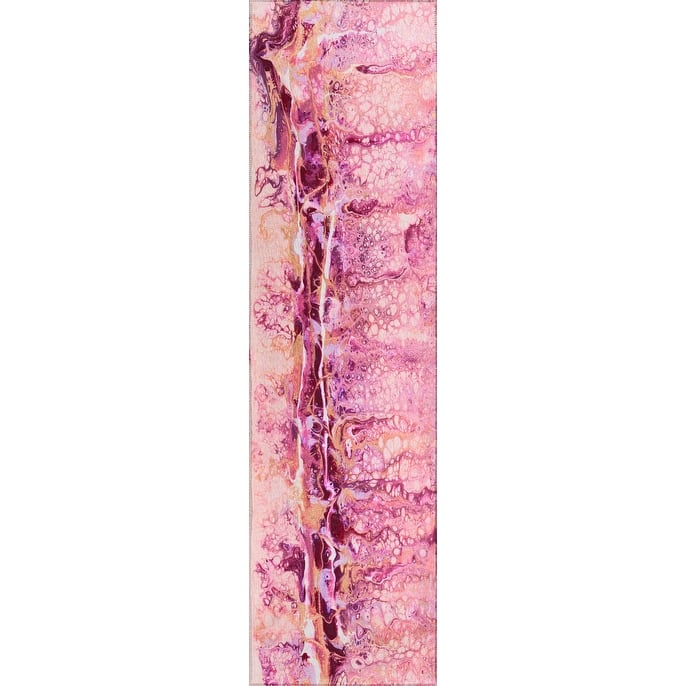 Indoor/ Outdoor Addison Karina Abstract Washable Area Rug