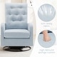 preview thumbnail 23 of 45, HOMYKA Swivel Rocking Upholstered Armchair Nursery Glider Linen Accent Chairs