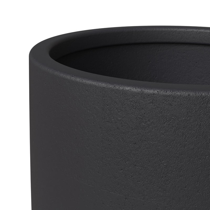 Crete Tapered Round Planter, Durable Fiberstone & Clay Indoor/Outdoor Pot with Drainage