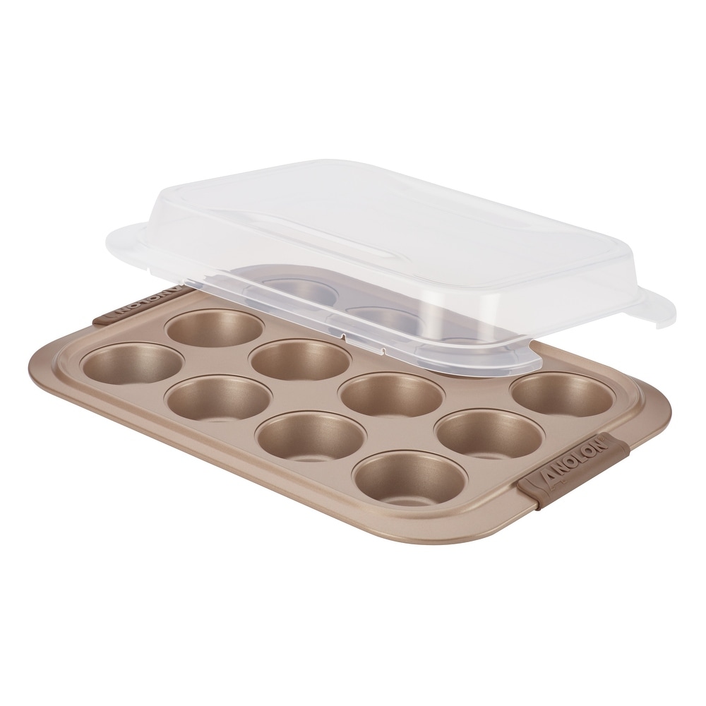 Non-Stick 12 Cup Premium Cupcakes Baking Pan Silicone Muffin Pan BPA Free  Dishwasher Microwave Safe Red - Bed Bath & Beyond - 18356949