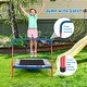 preview thumbnail 8 of 6, 36 Inch Kids Indoor Outdoor Square Trampoline with Foamed Handrail
