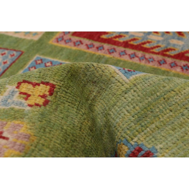 ECARPETGALLERY Hand-knotted Uzbek Ghazni Lime Green Wool Rug - 8'5 x 11'4
