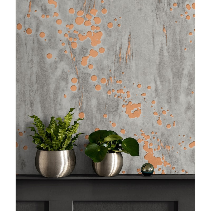 Seabrook Designs Edmanson Concrete Splatter Unpasted Wallpaper