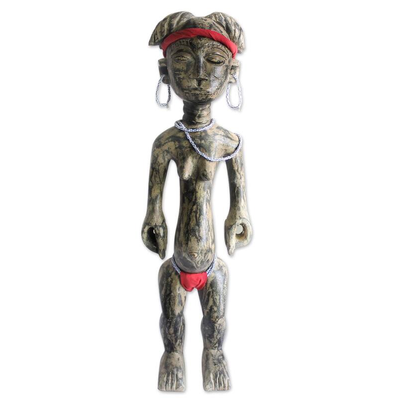 Novica Handmade Female Warrior Wood Sculpture