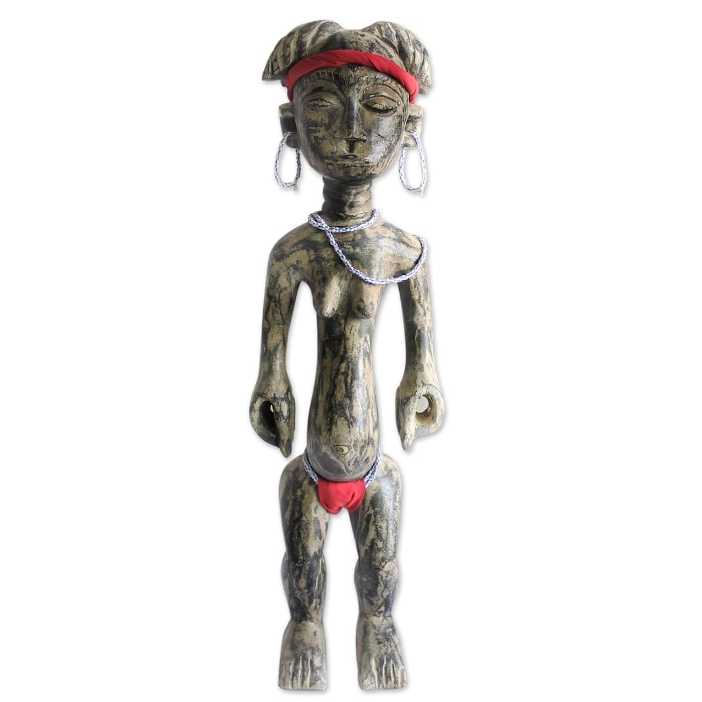 Novica Handmade Female Warrior Wood Sculpture