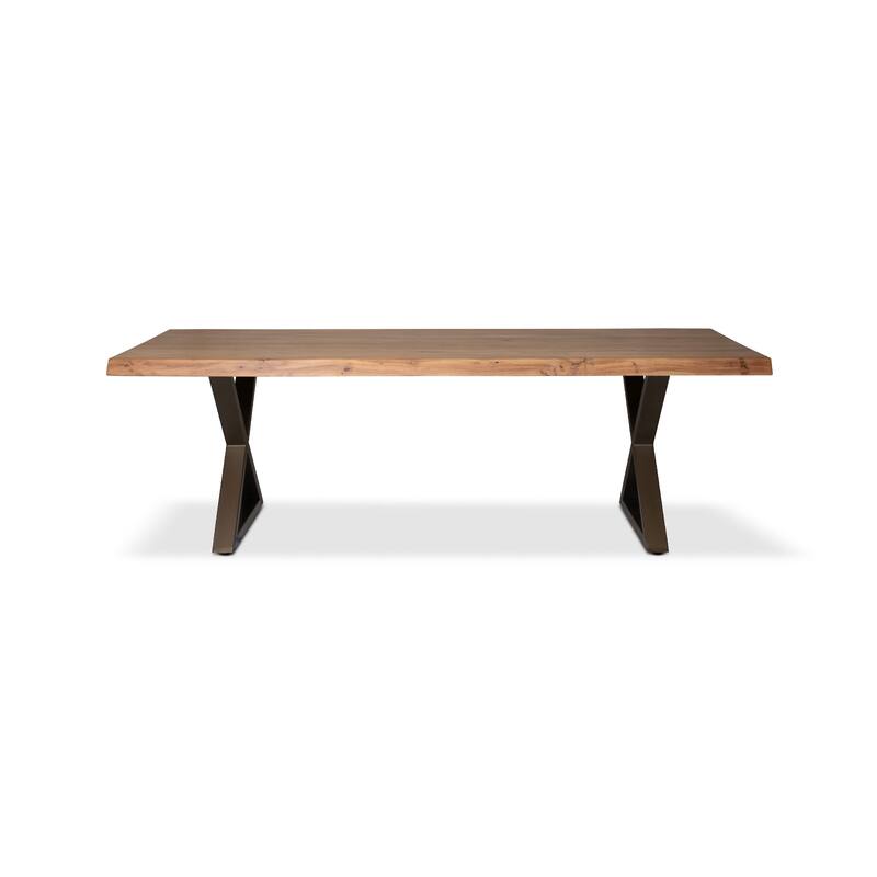 Urbia Brooks Solid Acacia Dining Table - X Base