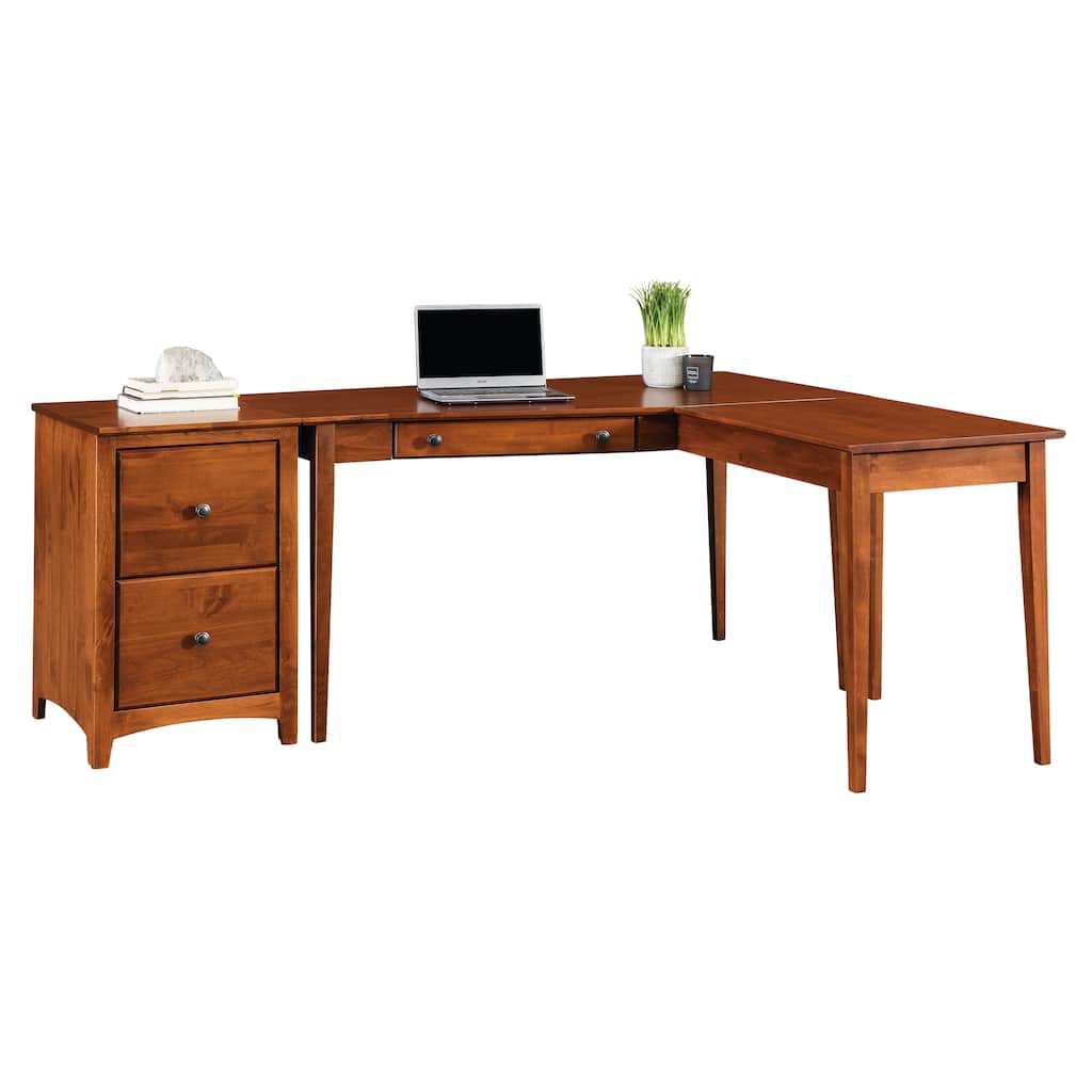 Coder Crossing Solid Wood Storage Corner Desk