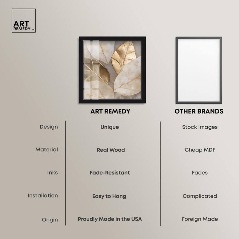Golden Cascades Shadowbox by Art Remedy