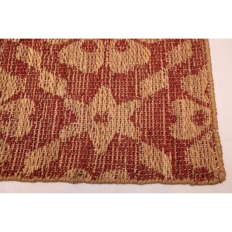 ECARPETGALLERY Flat-Weave Palas Denizli Dark Red Jute Kilim - 5'3 x 7'6