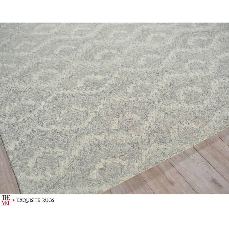 The Met X Exquisite Rugs Bargello Gray Area Rug