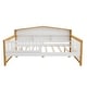 preview thumbnail 24 of 30, Wooden Daybed with Storage Shlef, Montessori Platform Bed Frame with Headboard and Guardrails