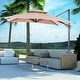 preview thumbnail 23 of 22, 10ft Cantilever Patio Offset Large Square Crank Aluminum Umbrella with 360-degree Rotation Umbrella without base