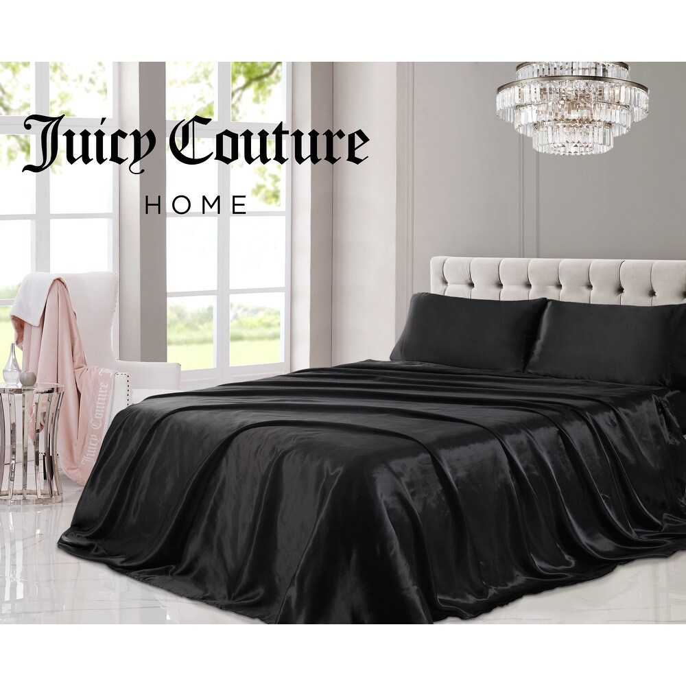 Queen King Chocolate Satin Sheet Set 4PC Bedding Wrinkle Free Cheap New Full 