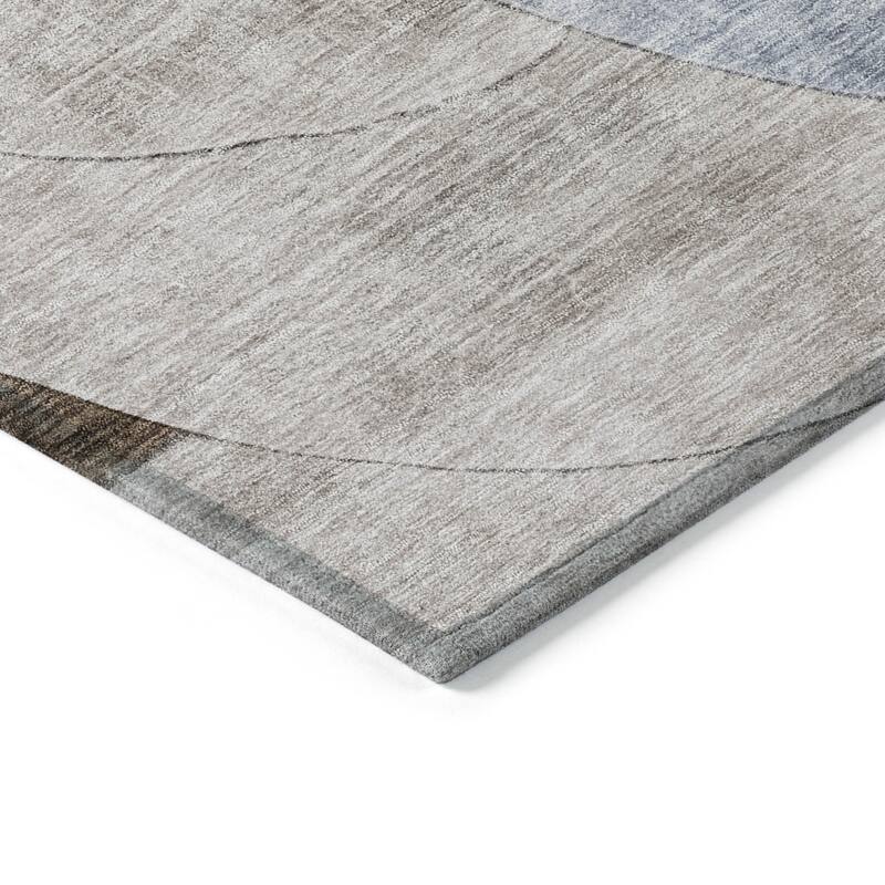 HomeRoots Geometric Transitional Rectangle Outdoor Rug