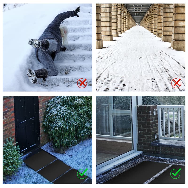 DoCred Heated Snow Melting Mat for Decks and Sidewalks