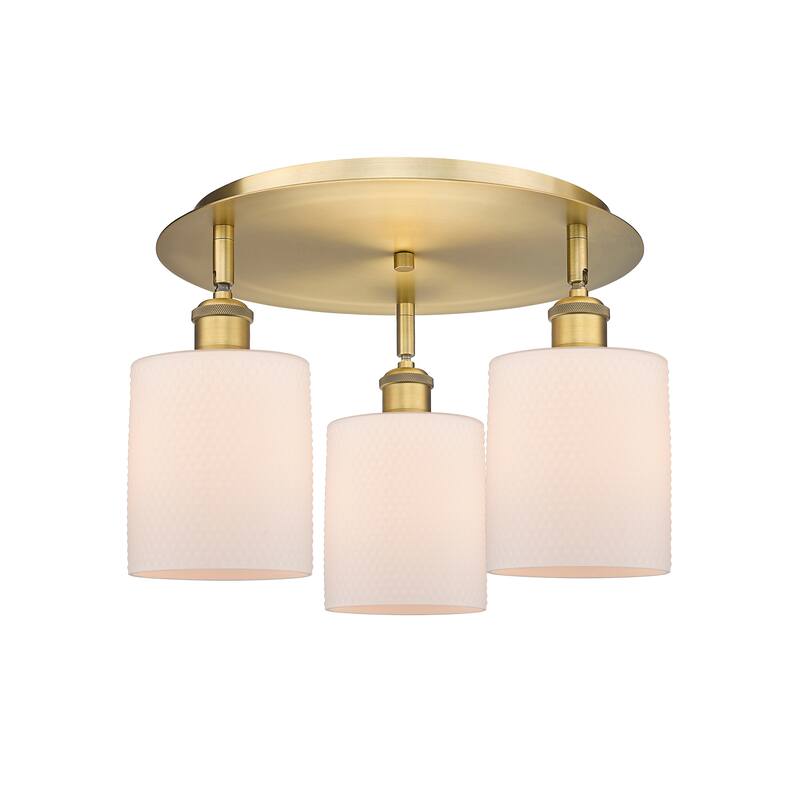 Innovations Lighting Cobbleskill - 3 Light 17" Flush Mount