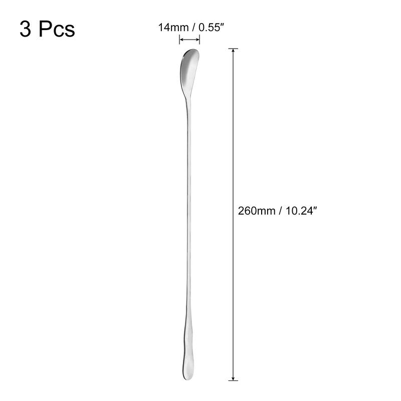 Stainless Steel Stirring Spoon, 3Pcs 10.24-Inch Long Handle Spoon